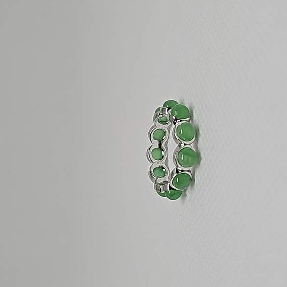 Ross-Simons Jade Eternity Band in Sterling Silver - Picture 3 of 10
